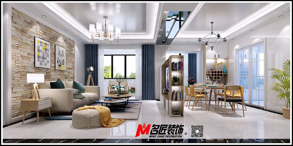 河源市松濤居現(xiàn)代簡(jiǎn)約風(fēng)格三居室裝修案例